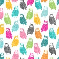 owls seamless pattern N9