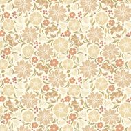 Beige seamless floral pattern Vector illustration N2