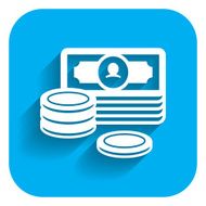 Banknote and coin stacks N2