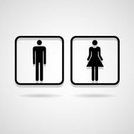 Vector a man and lady toilet sign Illustration EPS10 N24
