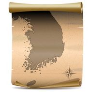 Vector Korea Vintage Map