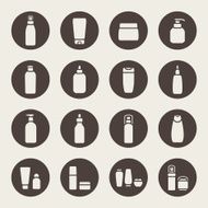 Cosmetic flasks icons N2