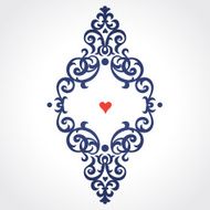 Vector baroque frame in Victorian style