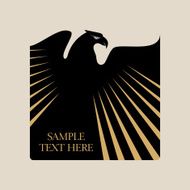 Graceful soaring eagle logo with outstretched wings N7