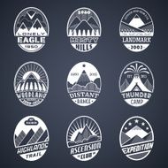 Mountain badge set2 white N2