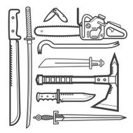 modern melee weapon set