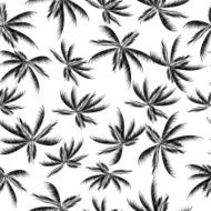 Seamless palm leaves