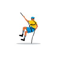 Rock climbing sign Vector Illustration