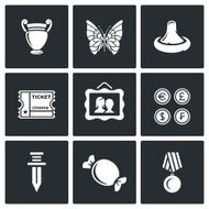 The hobby of collecting icons set Vector Illustration N3