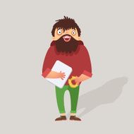 Programmer or freelancer in flat style N2