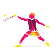 badminton player design