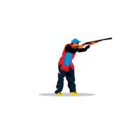 Clay shooting sign Vector Illustration