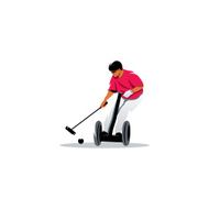 Segway polo sport sign Vector Illustration
