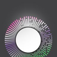 Circle text box design with colorful dots N2