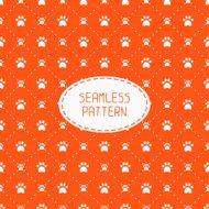 Seamless pattern Animal footprints cat dog Wrapping paper Paw prints N3