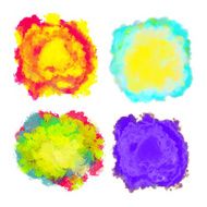 Set of multicolored splashs for design