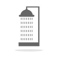 Vector Shower Single flat icon Illustration EPS10 N14