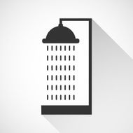 Vector Shower Single flat icon Illustration EPS10 N16