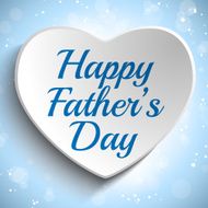 Happy Fathers Day Blue Heart Background N2