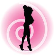 funky cheerleader silhouette N48