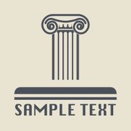 Antique architecture icon or sign