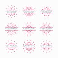 Geometric abstract symmetric shapes set Business icon Logo template Symbols N6