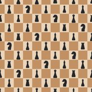 Seamless pattern of chess on chessboard