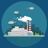 industry factory Flat style vector illustration N2