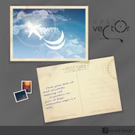 Old Postcard Design Template N19
