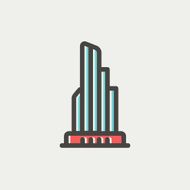Office building thin line icon N5