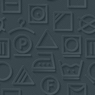 Dark seamless vector background with 3D effect N80