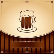 Beer tankard Vector graphic Illustration with place for text