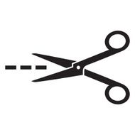 Scissors with cut lines N2