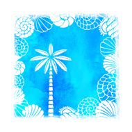 Watercolor summer beach print N7