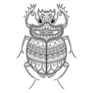 Vector Scarab Beetle N2
