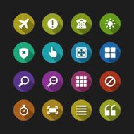 Web site vector icons set shadow effect N26
