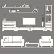 living room furniture icons N8