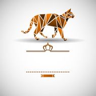 Modern background with triangle cat