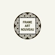Premium Art Nouveau frame art deco monogram design element