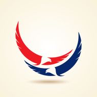 Graceful soaring eagle logo