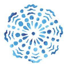 watercolor snowflake N15