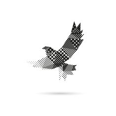 Pigeon abstract isolated on a white backgrounds vector illustration N2