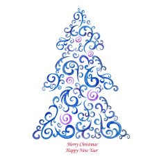 Watercolor Christmas Card N3