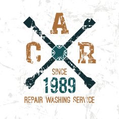 Car service wheel brace emblem