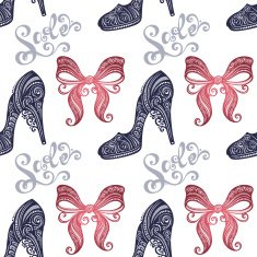 Seamless Sale Pattern with Shoes N2