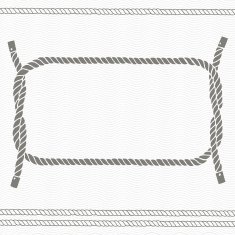 Nautical card with frame and ropes N2
