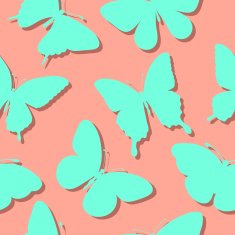 seamless background with butterflies silhouettes N2