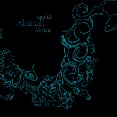 Pattern and glowing lines eps10