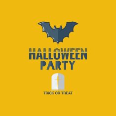 halloween party flat design background