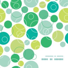 Vector abstract green circles frame corner pattern background N2